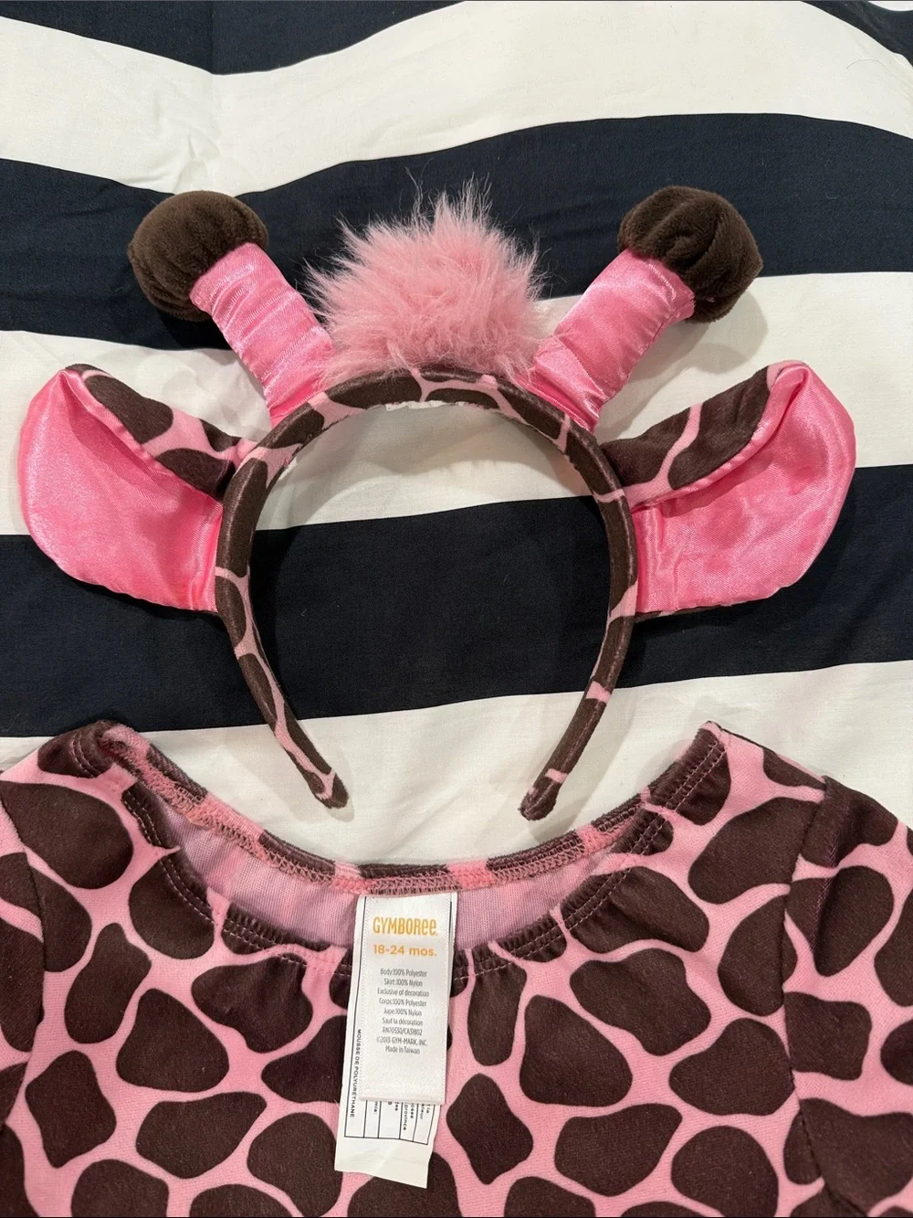 Gymboree Pink Giraffe Tutu Dress with Headband & Tights